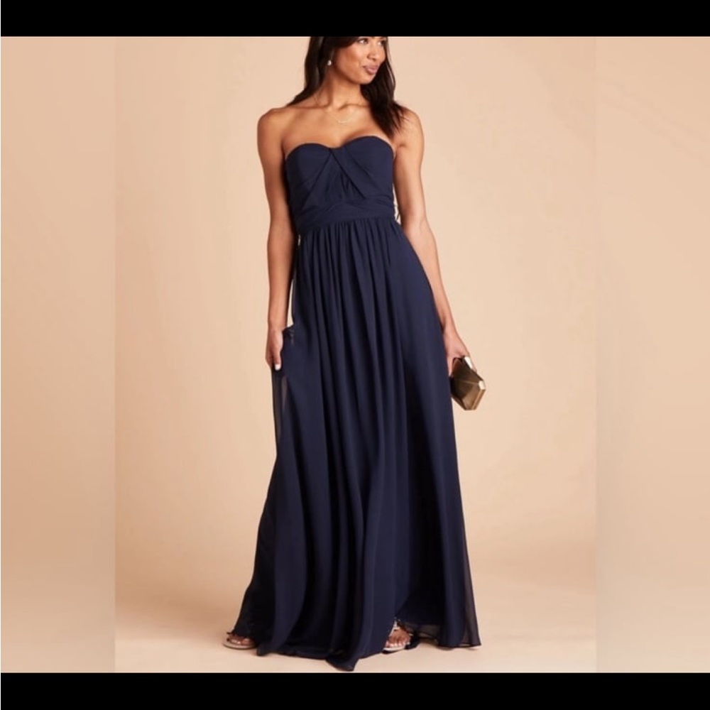 Birdy Grey Strapless Navy Gown